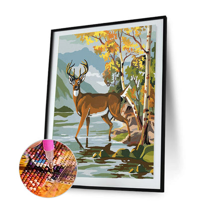 Deer - Full Square Drill Diamond Painting 40*50CM