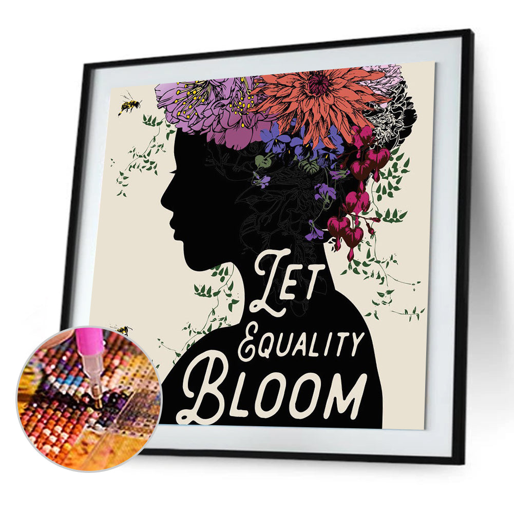 Flower Girl - Full Round Drill Diamond Painting 40*40CM