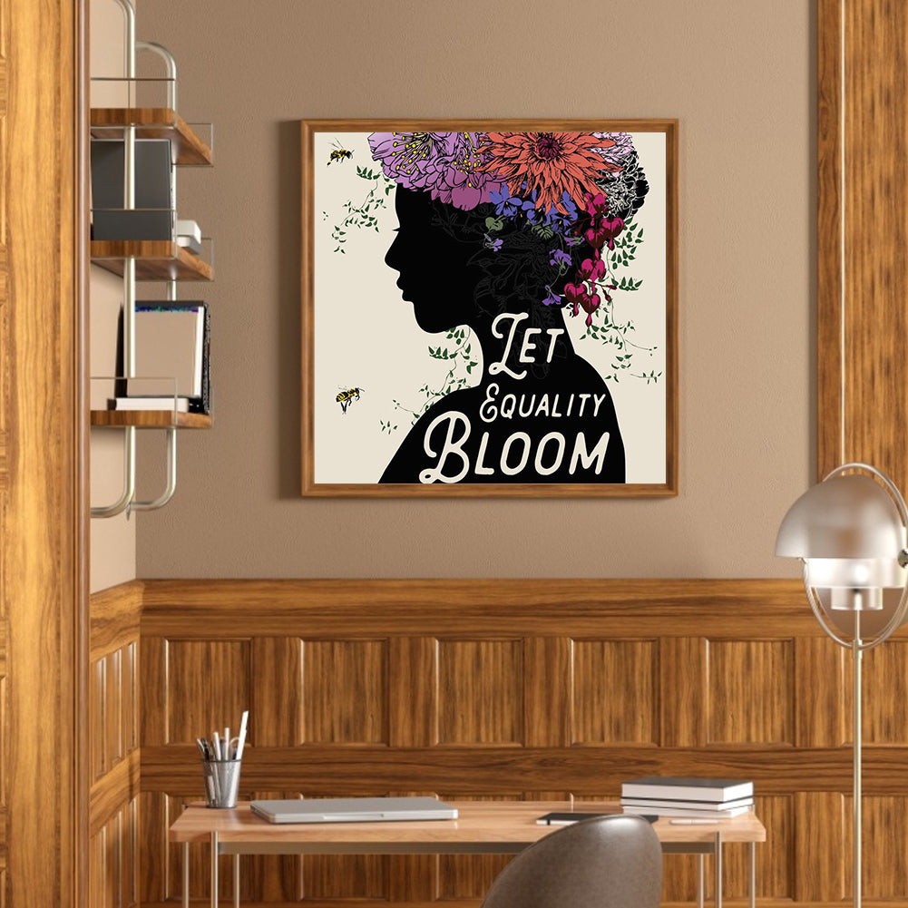 Flower Girl - Full Round Drill Diamond Painting 40*40CM