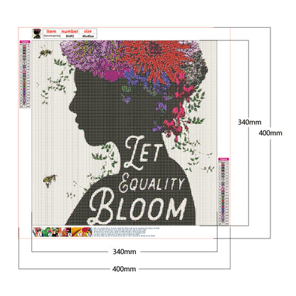 Flower Girl - Full Round Drill Diamond Painting 40*40CM