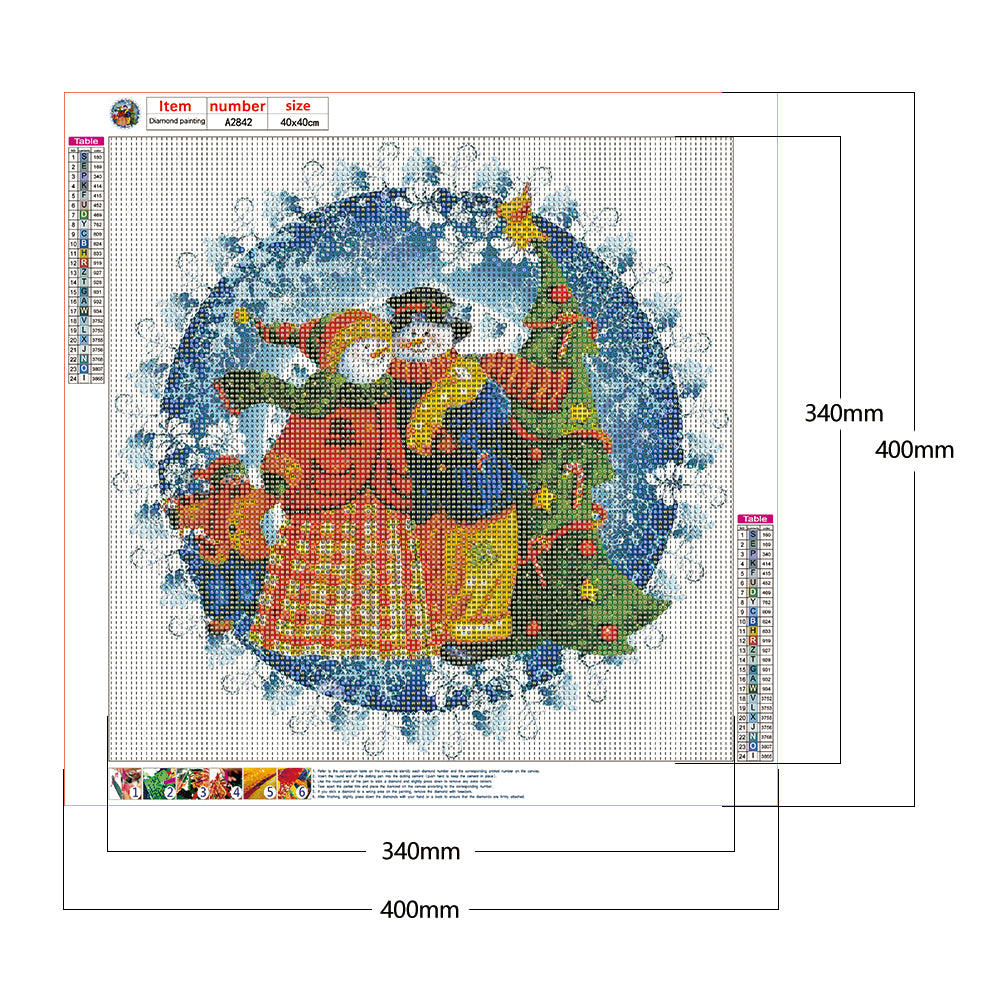 Christmas Holiday - Full Round Drill Diamond Painting 40*40CM