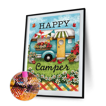 Happy Camping - Full Round Drill Diamond Painting 30*40CM