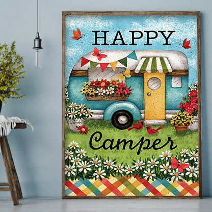 Happy Camping - Full Round Drill Diamond Painting 30*40CM