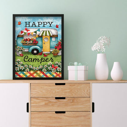 Happy Camping - Full Round Drill Diamond Painting 30*40CM