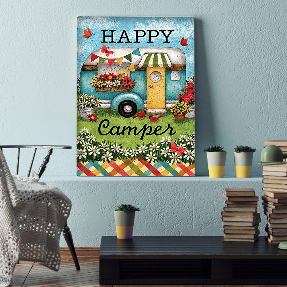 Happy Camping - Full Round Drill Diamond Painting 30*40CM