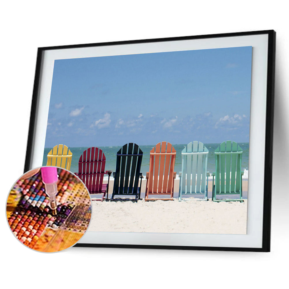 Sandy Beach - Full Round Drill Diamond Painting 40*30CM