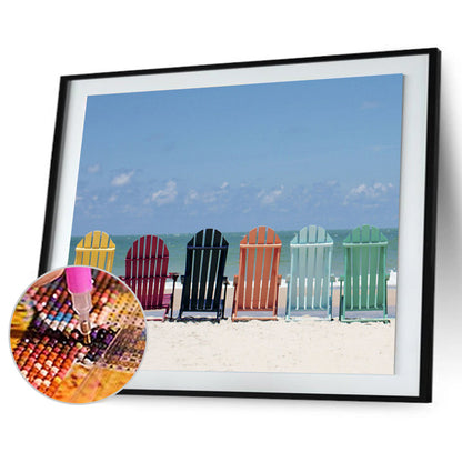 Sandy Beach - Full Round Drill Diamond Painting 40*30CM