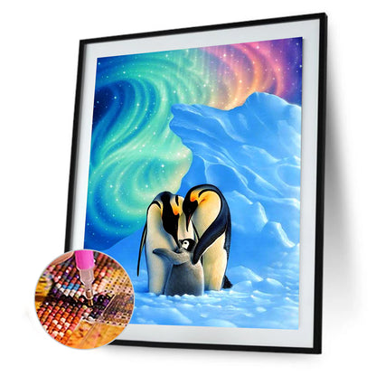 Penguin Family - Full Round Drill Diamond Painting 30*40CM