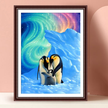 Penguin Family - Full Round Drill Diamond Painting 30*40CM