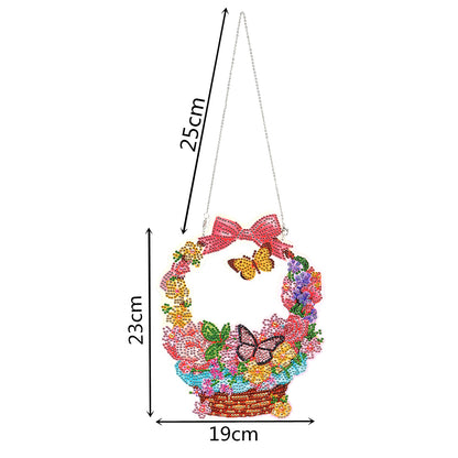 5D DIY Spot Drill Diamond Flower Basket Kit Art Rhinestone Craft Home Decor