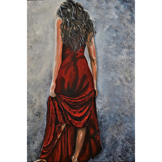 Oil Woman - Full Round Drill Diamond Painting 40*60CM