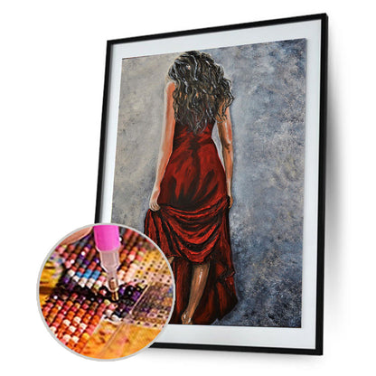 Oil Woman - Full Round Drill Diamond Painting 40*60CM