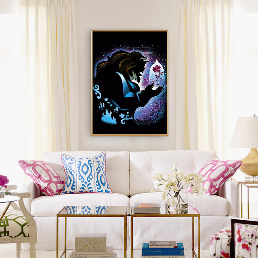 Lion Flower - Full Round Drill Diamond Painting 30*40CM