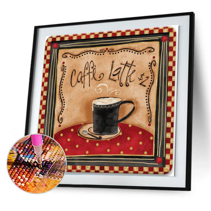 Cup Coffee - Full Round Drill Diamond Painting 30*30CM