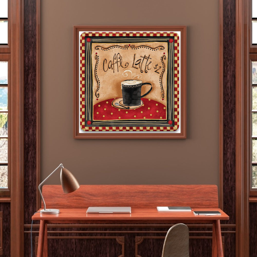 Cup Coffee - Full Round Drill Diamond Painting 30*30CM