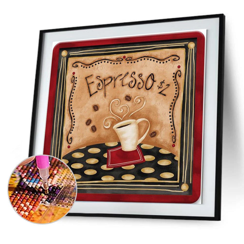 Cup Coffee - Full Round Drill Diamond Painting 30*30CM