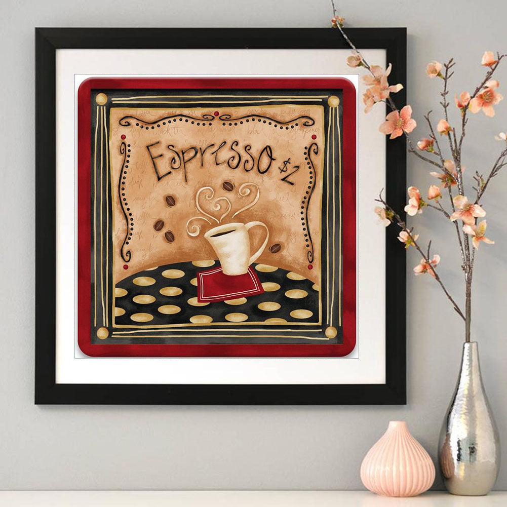 Cup Coffee - Full Round Drill Diamond Painting 30*30CM