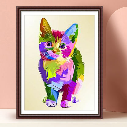 Cat - Full Round Drill Diamond Painting 30*40CM