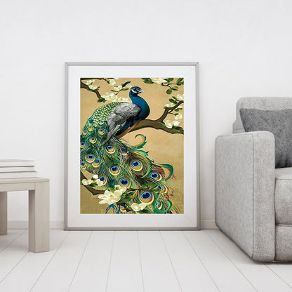 Peacock - Full Round Drill Diamond Painting 30*40CM