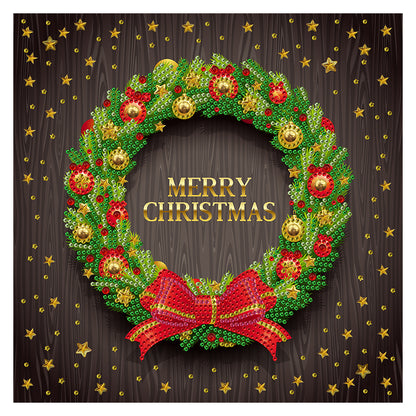 Christmas Wreath - Special Shaped Drill Diamond Painting 30*30CM