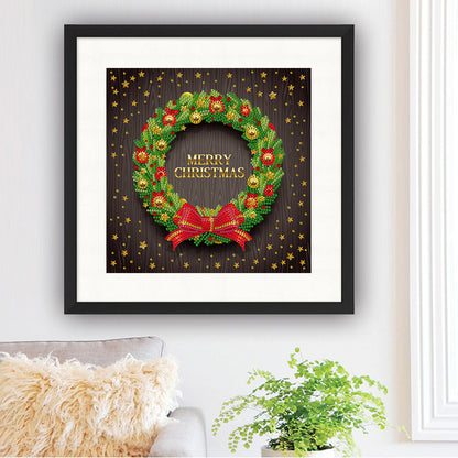 Christmas Wreath - Special Shaped Drill Diamond Painting 30*30CM