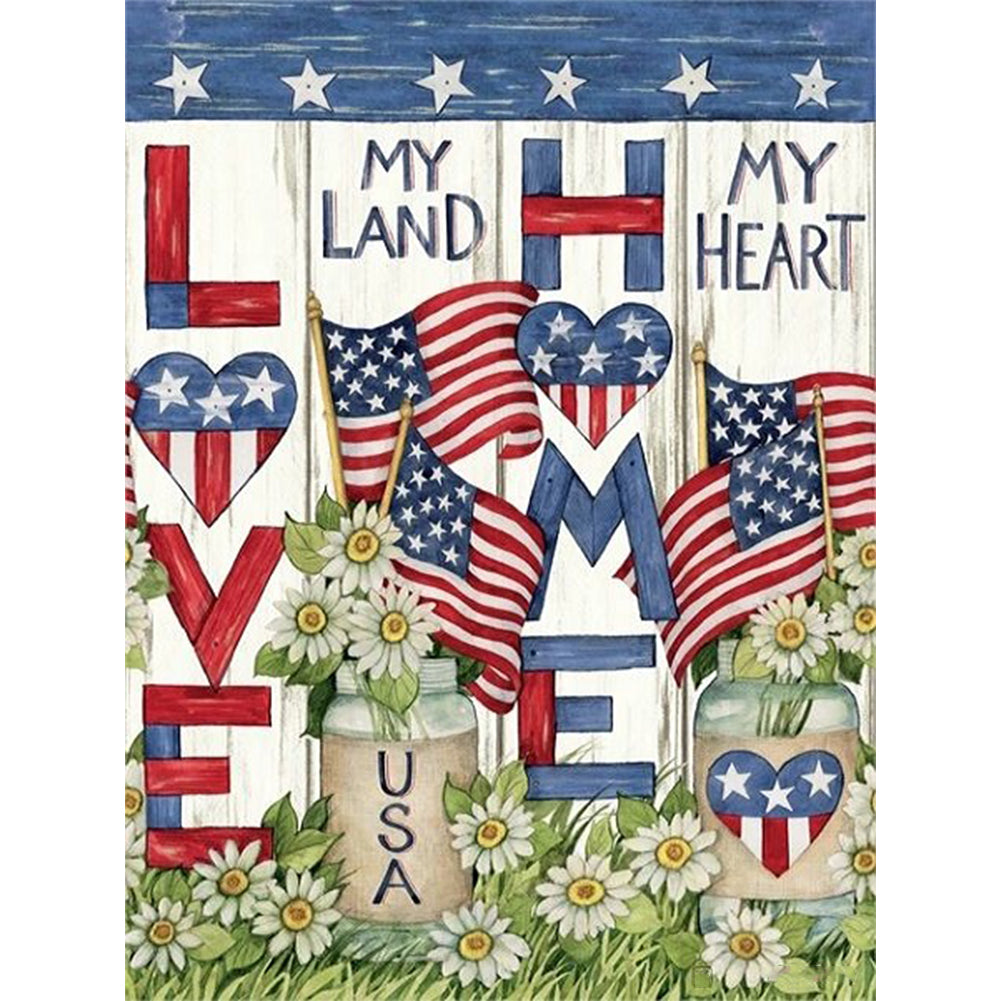 Flag Garden - Full Square Drill Diamond Painting 30*40CM