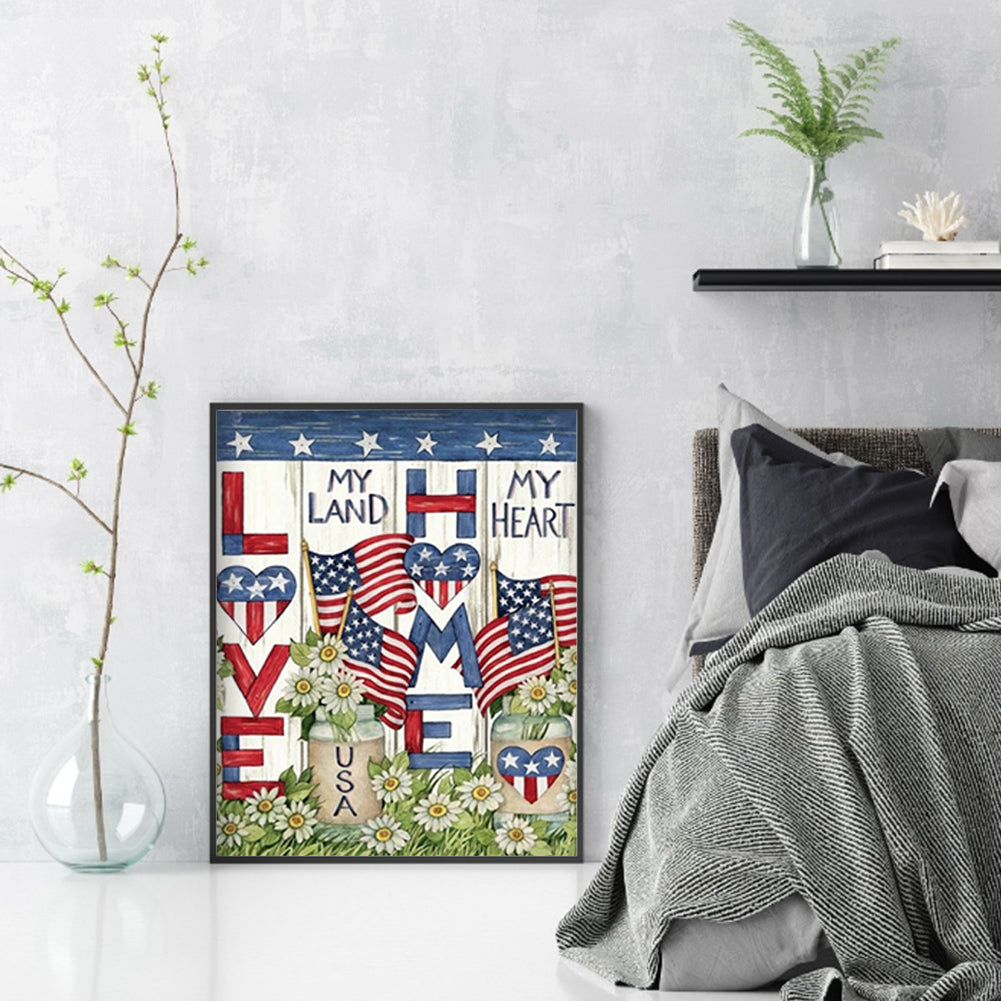 Flag Garden - Full Square Drill Diamond Painting 30*40CM