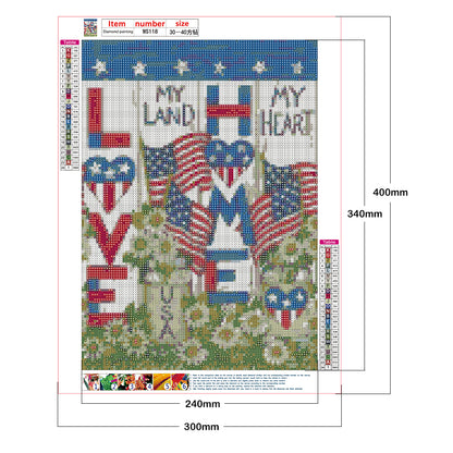 Flag Garden - Full Square Drill Diamond Painting 30*40CM