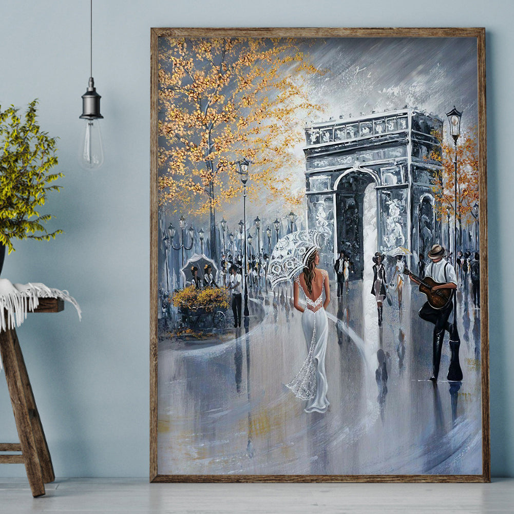 Oil Street - Full Square Drill Diamond Painting 30*40CM