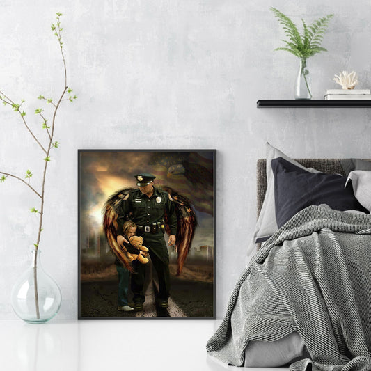 Policemen - Full Round Drill Diamond Painting 30*40CM