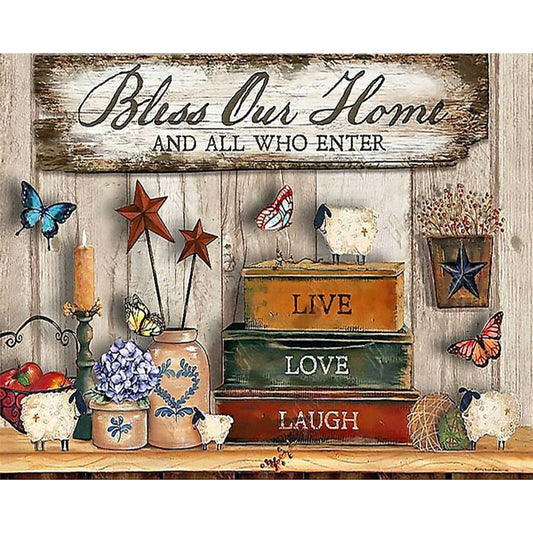 English - Full Round Drill Diamond Painting 50*40CM