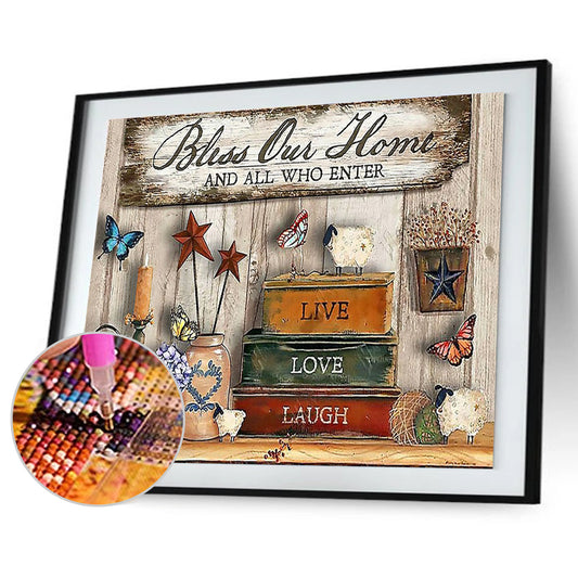 English - Full Round Drill Diamond Painting 50*40CM