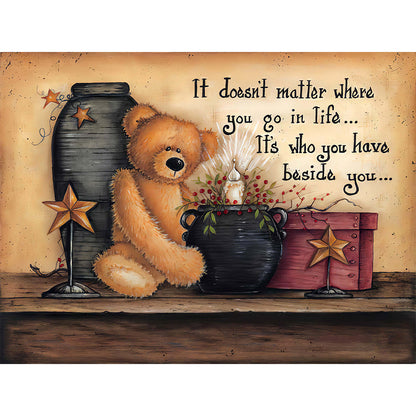 Teddy Bear - Full Round Drill Diamond Painting 40*30CM