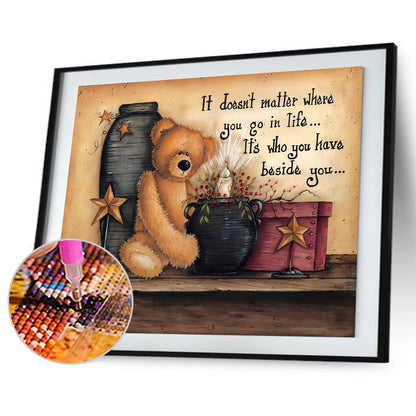 Teddy Bear - Full Round Drill Diamond Painting 40*30CM