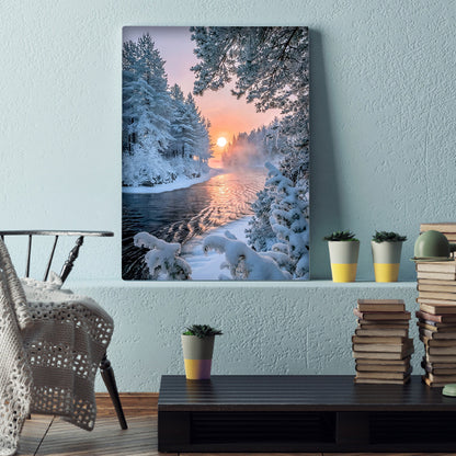 Snow Scene - Full Round Drill Diamond Painting 30*40CM