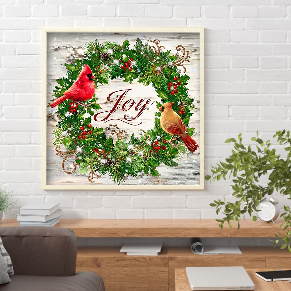 Christmas Wreath - Special Shaped Drill Diamond Painting 35*35CM