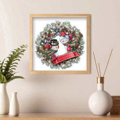 Christmas Wreath - Special Shaped Drill Diamond Painting 35*35CM