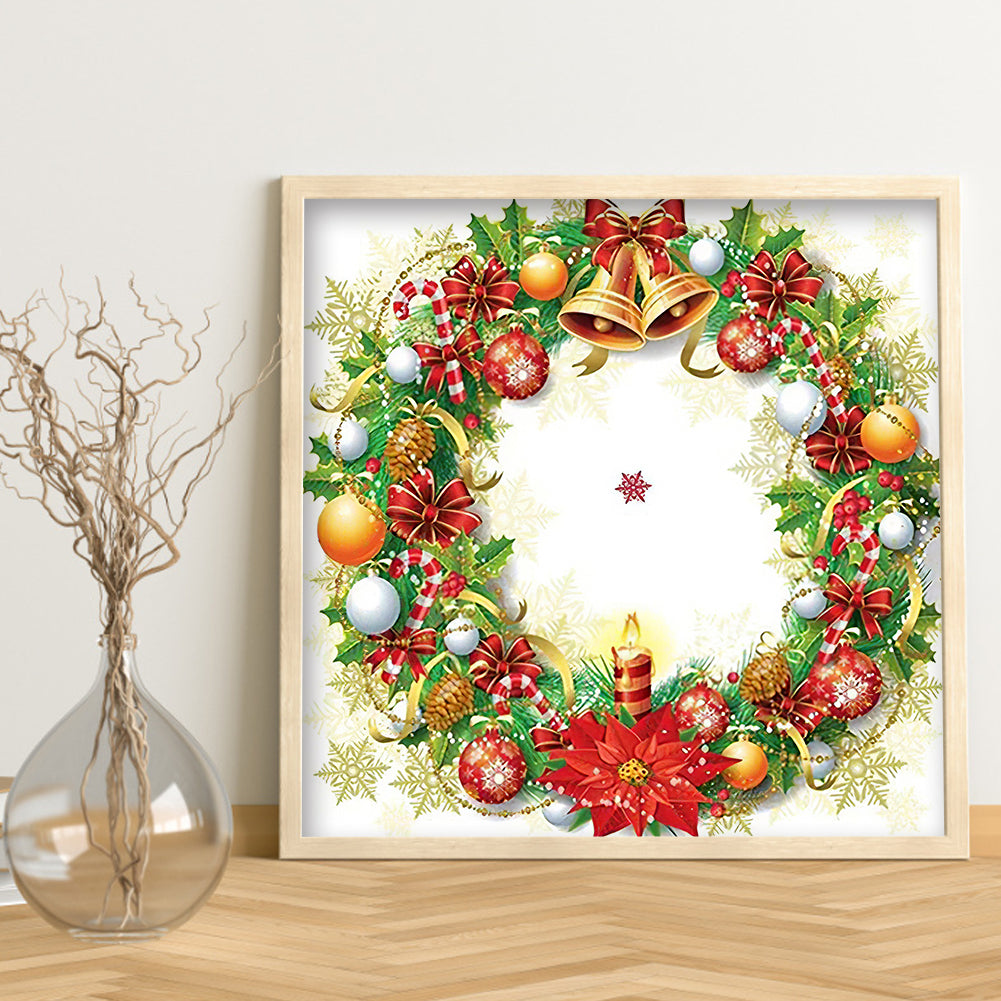 Christmas Wreath - Special Shaped Drill Diamond Painting 35*35CM