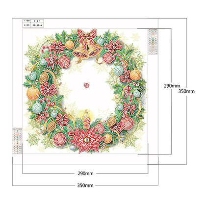 Christmas Wreath - Special Shaped Drill Diamond Painting 35*35CM