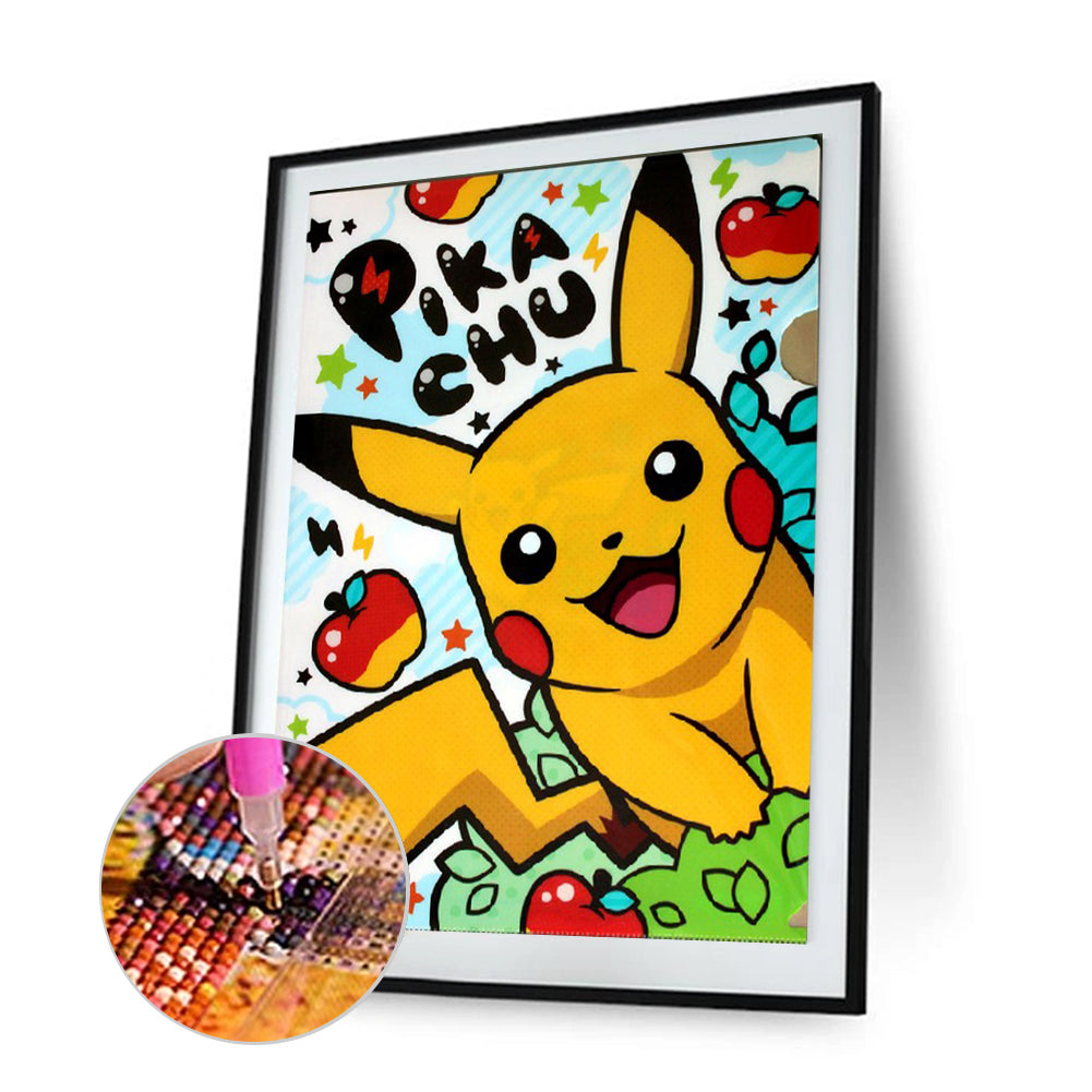 Pikachu - Full Round Drill Diamond Painting 30*40CM