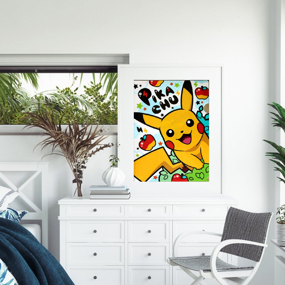 Pikachu - Full Round Drill Diamond Painting 30*40CM