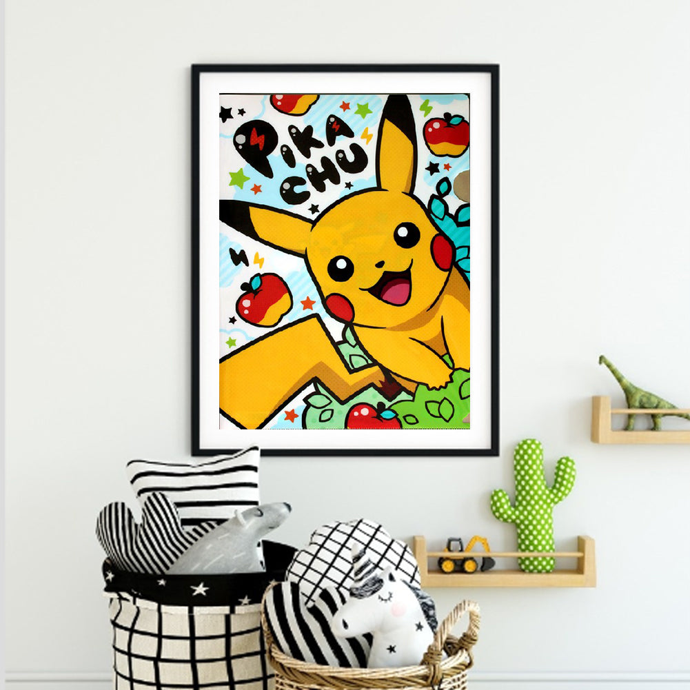 Pikachu - Full Round Drill Diamond Painting 30*40CM