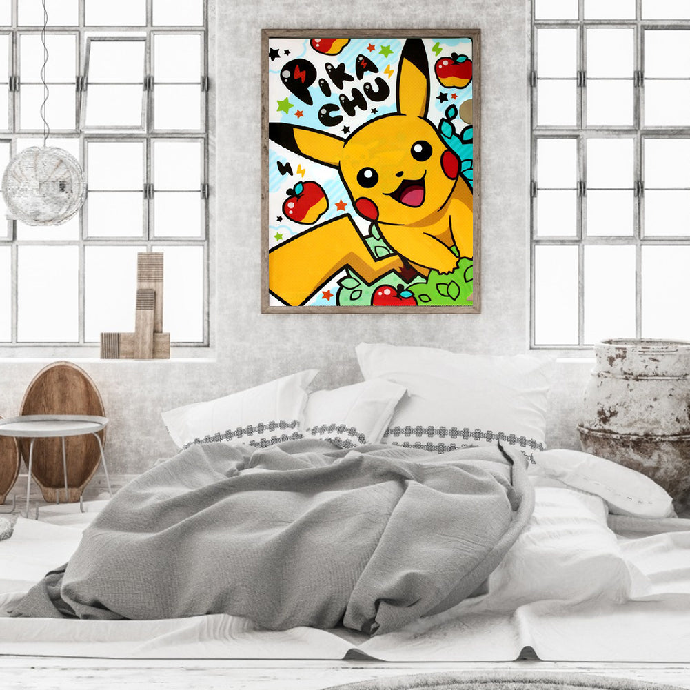 Pikachu - Full Round Drill Diamond Painting 30*40CM