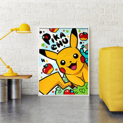 Pikachu - Full Round Drill Diamond Painting 30*40CM