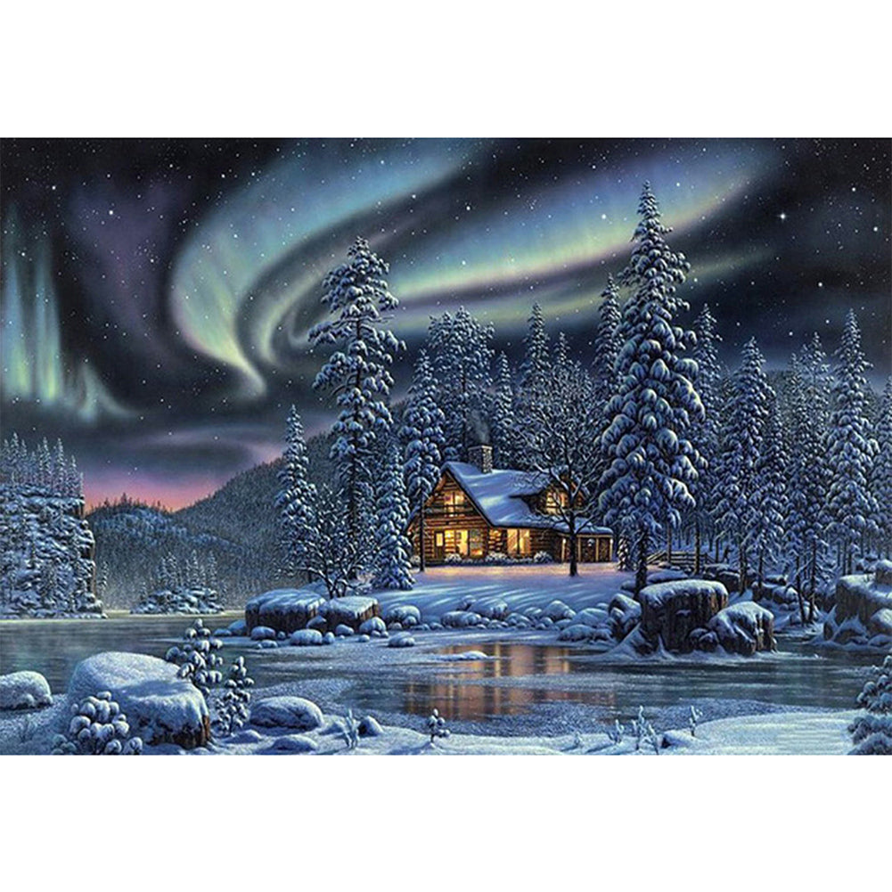 Winter Countryside - Full Round Drill Diamond Painting 60*40CM