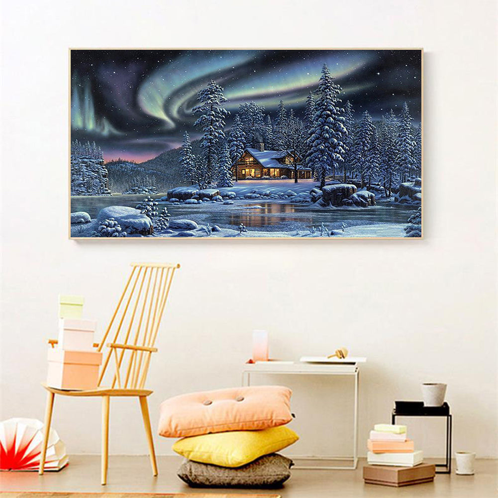 Winter Countryside - Full Round Drill Diamond Painting 60*40CM