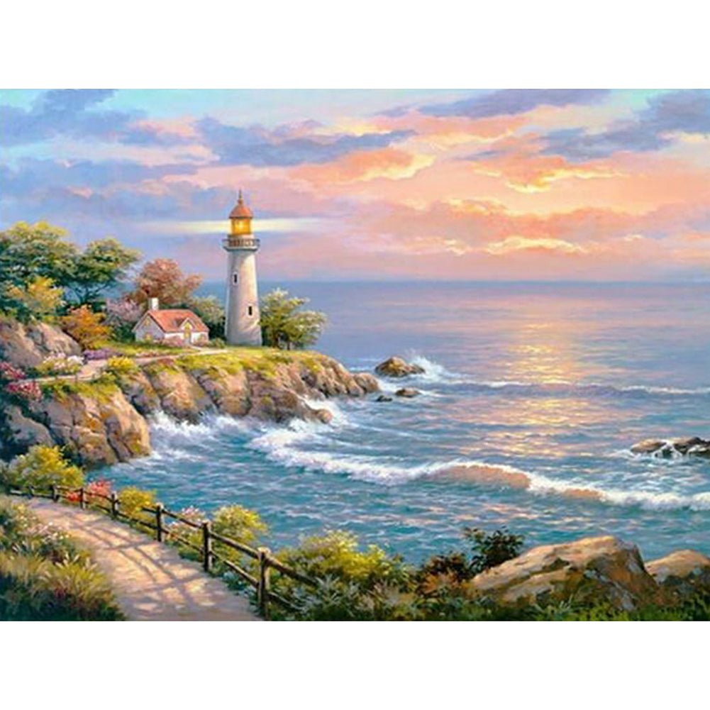 Seaside Scenery - Full Round Drill Diamond Painting 40*30CM