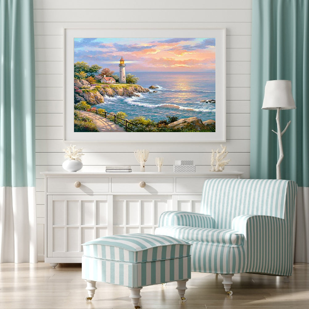 Seaside Scenery - Full Round Drill Diamond Painting 40*30CM