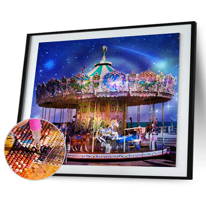 Carousel View - Full Round Drill Diamond Painting 60*50CM