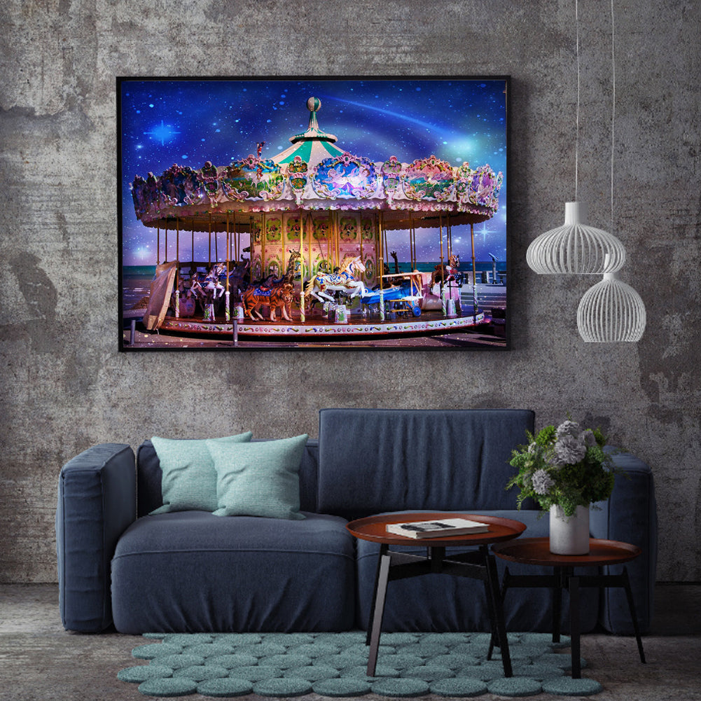 Carousel View - Full Round Drill Diamond Painting 60*50CM